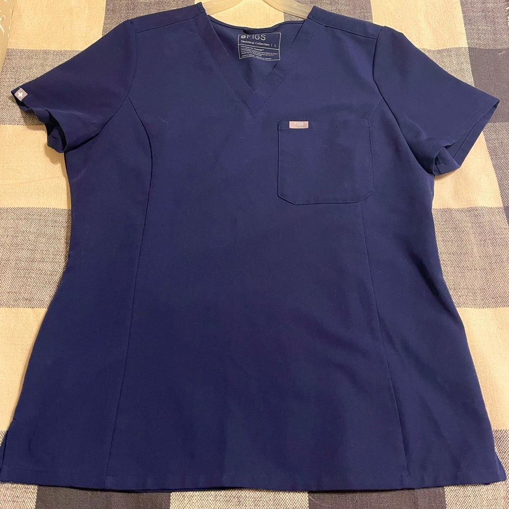 Figs womens Catarina scrub top size large in navy